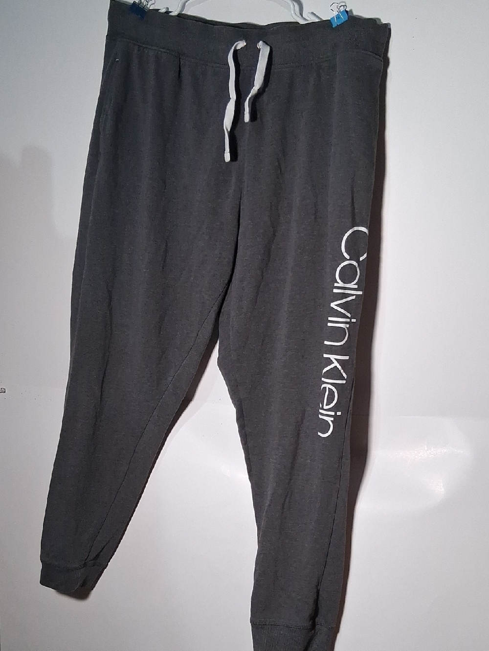 Calvin Klein Charcoal Jogger Pants with White Logo
